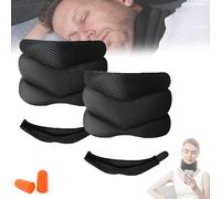 Vitavix Neck Support for Snoring, Necksupport - Never Snore Again,2025 New Neck Brace for Sleeping, Adjustable Soft Foam Neck Brace Cervical Collar，Suitable for Women & Men(2Pc Black)