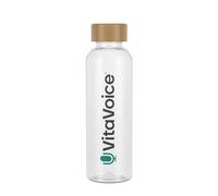 VitaVoice 500ml Water Bottle - Recyclable Plastic, BPA Free, Bamboo Lid, Leakproof. Hydrate your voice for Singing, Podcasting, Acting, Teaching and Public Speaking