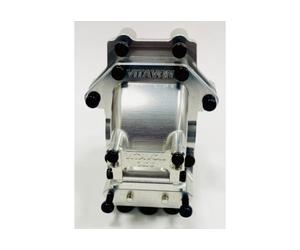 Vitavon Traxxas Sledge Front Rear Bulkhead CNC Aluminium Upgrade Silver VITTRX9529