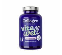 Vitawell Collagen Gummies with Vitamin C - 50 High Strength Collagen Supplement | Bovine Collagen Peptides | Apple & Blackcurrant Flavour