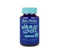 Vitawell Sea Moss Gummies - 60 Mixed Berry Flavoured Chewable Vitamin Gummies (1-Month Supply) with Vitamin C, Thiamine & Iodine | Irish Sea Moss & Seaweed Extract