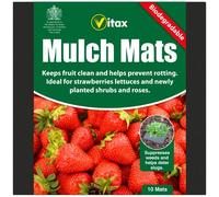 VITAX 6MM1 Biodegradable Mulch Mats, Black, 0.9 x 25.5 x 25.7 cm