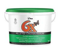 Vitax 6X Pelleted Chicken Manure 8KG Tub Plant Food Liquid Feed Nutrients (1 Pack)