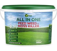 Vitax All-in-One Lawn Feed Weed & Moss Killer 10kg | 3-in-1 Granular Lawn Treatment - Feeds, Kills Weeds & Removes Moss | Greener Grass in 7 Days | Covers 300m² | For Medium & Large Gardens