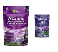Vitax Azalea, Rhododendron & Shrub Fertilizer 0.9kg Pouch and Vitax 6HF1 1 kg Hydrangea Feed - N/A