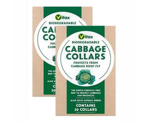 Vitax Biodegradable Cabbage Collars Protection Against Cabbage Root Fly Eco-Friendly Suitable For Organic Gardening 2 Pack Of 30