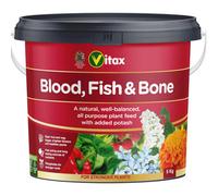 Vitax Blood Fish & Bone Organic Based Fertiliser 5kg Tub | Slow Release NPK 5-5-6 General Purpose Plant Food | Promotes Root Growth & Fruit Ripening for Vegetables Flowers & Shrubs | Yield Booster