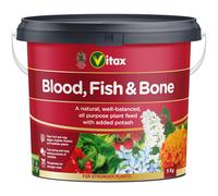 Vitax Blood Fish & Bone Organic Fertiliser 5kg | All-Purpose Natural Plant Food for Flowers, Fruit & Vegetables | Slow-Release NPK for Growth & Blooms