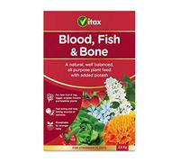 Vitax Blood Fish & Bone, Organic-Based, General Purpose Fertiliser, Suitable For Fruit, Vegetables & Flowers, Slow Release, Promotes Root Growth- 2.5Kg