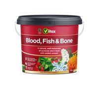Vitax Blood Fish & Bone, Organic-Based, General Purpose Fertiliser, Suitable For Fruit, Vegetables & Flowers, Slow Release, Promotes Root Growth- 5Kg