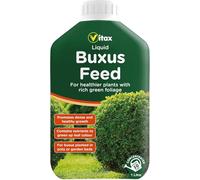 Vitax Buxus Feed 1L - Specialist Liquid NPK Fertiliser for Boxwood Hedges and Topiary - High Nitrogen Foliage Booster to Prevent Leaf Yellowing - Makes 100L