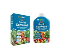 Vitax Calcified Seaweed 2.5Kg & Liquid Seaweed 500Ml Plant Feed Kit For Strong Roots Better Soil Healthy Indoor Outdoor Plants