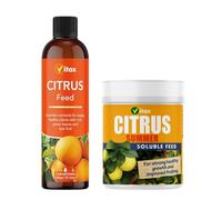 Vitax Citrus Feed Kit Liquid Feed 250Ml & Summer Soluble Feed 200G For Strong Growth Healthy Foliage & Fruiting Citrus Plants