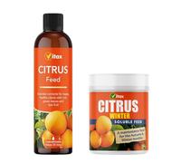 Vitax Citrus Feed Kit Liquid Feed 250Ml & Winter Soluble Feed 200G For Strong Growth Healthy Foliage & Fruiting Citrus Plants