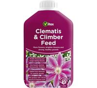 Vitax Clematis & Climber Feed 1L | Specialist NPK 3-3-6 Food for Jasmine Wisteria Honeysuckle & More | Boosts Vibrant Blooms & Healthy Growth | Concentrated Liquid Fertilizer with Trace Elements