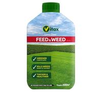 Vitax Feed and Weed Lawn Care Liquid 1 Litre - Selective Lawn Weed Killer and Fertiliser Concentrate - Kills Dandelions, Clover, Daisies, Buttercups and Plantains - Treats Up to 200 sq.m