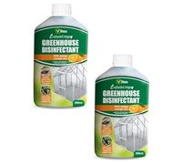 Vitax Greenhouse Disinfectant 500ml Concentrated Cleaner with Orange Oil for Garden Tools, Benches, Pots, Glass, Irrigation Lines & Bird Tables Slime & Algae Remover Green - 2 Pack