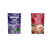 Vitax Hydrangea Feed 1KG & 6ORF901 Vitax Organic Rose Feed 0.9KG Resealable Pouch