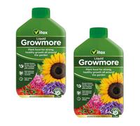 Vitax Liquid Growmore 1L Pack Of 2 Balanced Multipurpose Liquid Fertiliser For Lawns Fruit Vegetables And Flowers