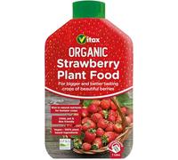 Vitax Liquid Strawberry Feed 1L | High Potash Fruit Fertiliser for Increased Yields and Sweet Berries | Specialist Soft Fruit Food for Tubs Growbags and Garden