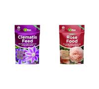Vitax Ltd Clematis Feed 0.9KG Resealable Pouch & 6ORF901 Vitax Organic Rose Feed 0.9KG Resealable Pouch