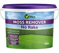 Vitax Moss Remover Dual-Action Formula for Moss Removal and Fertiliser Lawn Food Quick Results Convenient 100m2 Tub