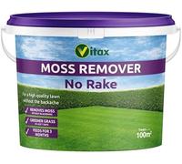 Vitax Moss Remover No Rake 100m² - Fast Acting Lawn Moss Killer and Conditioner - No Scarifying Needed - Natural Breakdown Formula for Greener Healthier Grass - Easy Spreader Application