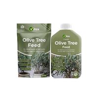 Vitax Olive Tree Feed - Organic Fertilizer Extended Nitrogen Formula For Borders, Pots & Containers - 0.9Kg Pouch & 1L Liquid.