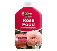 Vitax Organic Liquid Rose Food 1 Litre - Natural High-Potash Fertiliser for Abundant Blooms and Brighter Colours - Suitable for Roses, Flowering Plants and Soft Fruit - Makes 300 Litres