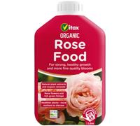 Vitax Organic Liquid Rose Food 1L | High Potash NPK Plant Food with Natural Extracts & Trace Elements | Boosts Brighter Blooms & Strong Growth | Foliar & Root Drench Concentrate | Specialist Rose Feed