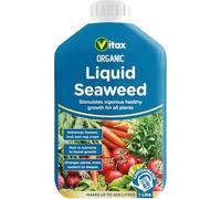 Vitax Organic Liquid Seaweed Concentrate 1L | Makes up to 400L of Feed | Natural Plant Biostimulant for Fruit, Veg, Flowers & Lawns | Boosts Growth, Root Development & Disease Resistance
