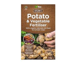 Vitax Organic Potato And Vegetable Fertiliser, Specialist Nutritional Mix, For Bigger Crops Of Home Grown Potatoes & Vegetables Slow Release- 1Kg