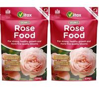 Vitax Organic Rose Food, Specially Tailored Nutrient Mix, Slow Release, 100% Organic, For Healthy Leaves And Bigger Blooms Of Flowers- 900G Pouch (Pack of 2)