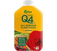 Vitax Q4 All Purpose Liquid Plant Food 1 Litre Concentrated Organic Nutrients Seaweed And Trace Elements - Boosts Roots And Blooms