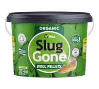 Vitax Slug Gone Wool Pellets, Natural, Organic Barrier To Protect Borders, Pots & Containers From Slugs And Snails, Long Lasting - 10L