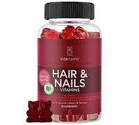 VITAYUMMY Vegan Hair Skin and Nails Vitamins for Women - Multivitamin Gummies 5000ug Biotin Hair Growth Supplement - Vitamin A C D E B6 B12 Folic Acid & more - Chewable Raspberry Flavored Hair Vitamin