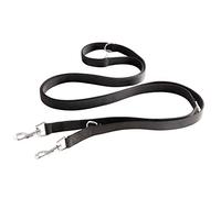 Vitazoo Dog Lead for Training - 3 m - Nylon Graphite Double Leash for Small Medium & Large Dogs - Adjustable Leads up to 4 Different Lengths - Black
