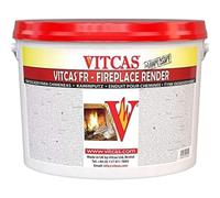 VITCAS 10 Kg Fireplace Render - Easy Application - Plaster Base Coat - Dry Powder Material - Rendering Bricks and Concrete - Fireplace Breeze Block - Heat Resistance Up to 1400 degree Celsius