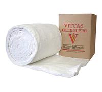 VITCAS 1260°C 13mm Ceramic Fibre Blanket - Kiln Furnace Forge - Premium Quality - No Chemicals - Heat Resistant - Excellent Insulation - Quick to Repair - Sound Damping Properties