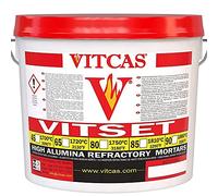 VITCAS 25 KG 90- Refractory Mortar Ready Mixed - Furnace Cement- Fireplace Mortar- HIGH Heat Mortar- Fireplace Repair- Cartridge Furnace Cement- Refractory Cement