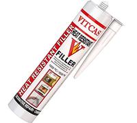 VITCAS Heat Resistant Filler - Ready Mixed Material - Heavy Duty - Joints Cement Boards - Decorative Repairs - Up to +1000°C - 310ml