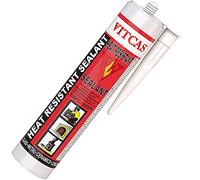 VITCAS Heat Resistant Sealant - Excellent adhesion - Converts to rock - Simple to use - Heavy duty - Fixing Ceramic - Glass - Metal - 1300 C - 310ml