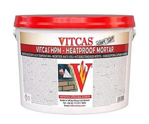 VITCAS HPM-Heatproof Mortar - Air Setting - Cement Ready Mixed - Heat Resistant Mortar for Fire bricks in fireplace, stoves, boilers etc - Indoor Use -10kg