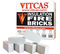 VITCAS Insulation Fire Bricks- Set of 6 Vitcas Grade 23- Insulating Fire Brick for Ovens, Kilns, Fireplaces, Forges- Jewelry Soldering- Fireplace Bricks- Fire Pit Accessories