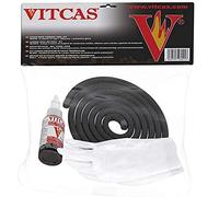 VITCAS Stove Rope Replacement Kit-12mm Dia.Black Fire Rope+Adhesive