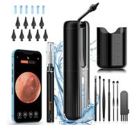 VITCOCO Ear Wax Removal kit, 1080P Waterproof Ear Cleaner, Ear Electric Water Powered Ear Irrigation System with 4 Pressure Modes & 10 Reusable Tips, for Home Use (Black)