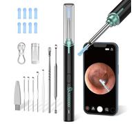 VITCOCO Ear Wax Removal Kit Ear Camera 1920P FHD Wireless Ear Cleaner Ear Wax Remover with 8 PCS Ear Spoon, 3.9mm Waterproof Ear Otoscope Endoscope for iPhone, Ipad & Android Smart Phones, Black
