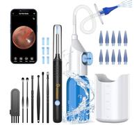 VITCOCO Ear Wax Removal Tool with Ear Camera, Ear Irrigation Flushing System for Adults & Kids, Ear Cleaner Ear Wax Remover with Ear Basin,9+1 Ear Tips, Syringe, 7 Ear Pickers Kit