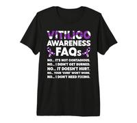 Vitiligo Awareness FAQs Vitiligo Day Premium T-Shirt