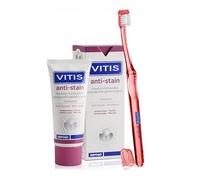 VITIS Anti-Stain Dental Care Kit - Anti Stain Toothpaste + Gingival Toothbrush - Daily Oral Care